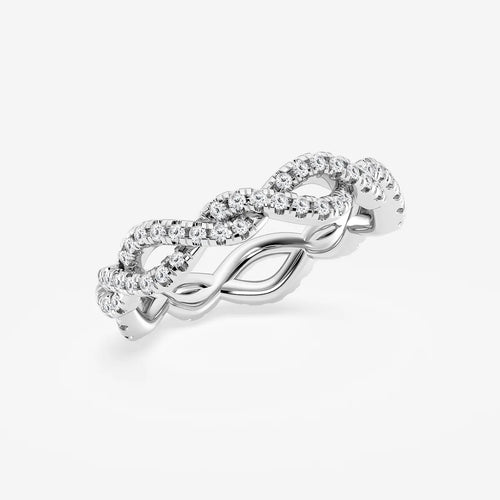 Round Lab Grown Diamond Infinity Twist Eternity Band