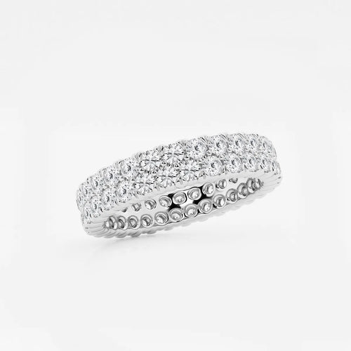 Round Lab Grown Diamond Double Row Eternity Band