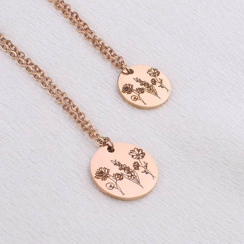 Birth Flower Bouquet Necklace