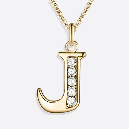 Crystal Accent Letter Satellite Necklace