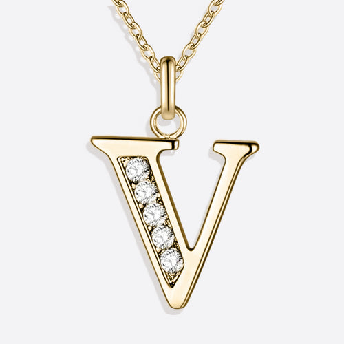 Crystal Accent Letter Satellite Necklace