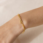 Curb Chain Letter Bracelet