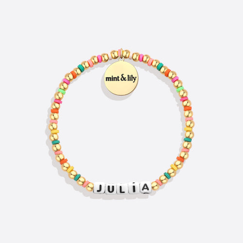Custom Waterproof Rainbow Beaded Friendship Bracelet