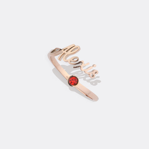 Custom Name Birthstone Ring