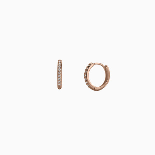 Pave Huggie Hoop Earrings