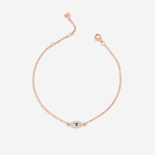 Dainty Evil Eye Charm Bracelet