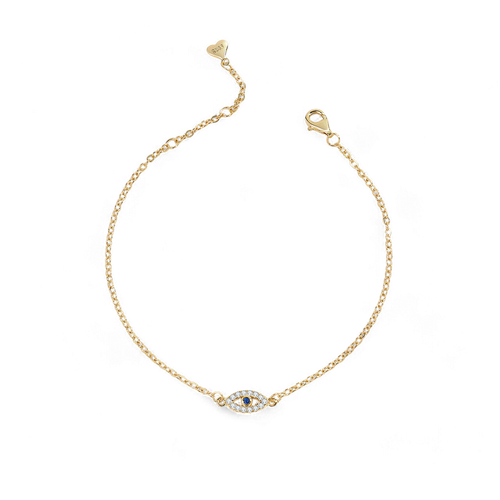 Dainty Evil Eye Charm Bracelet