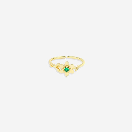 Dainty Birth Flower Ring