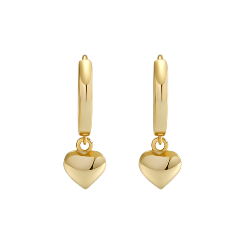 Dainty Heart Hoop Earrings