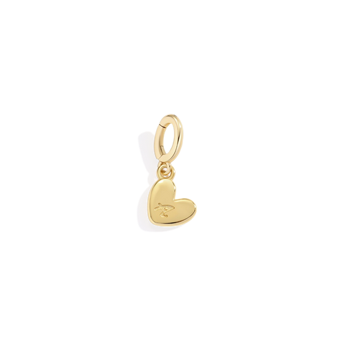 Dainty Heart Initial Charm