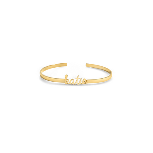 Dainty Name Cuff Bracelet