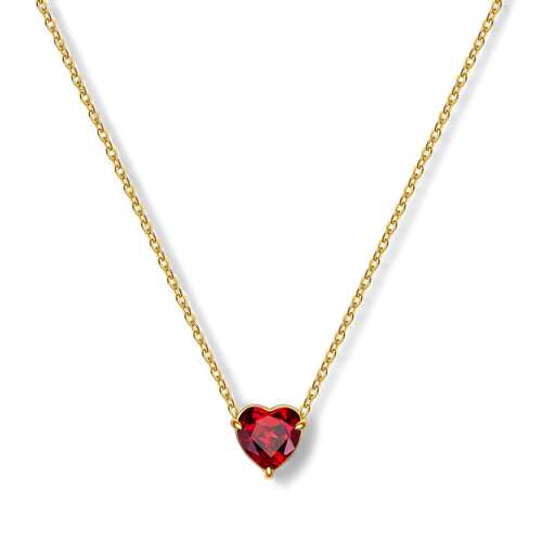 Dainty Birthstone Heart Necklace