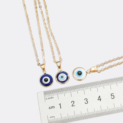 Dainty Boho Evil Eye Charm Necklace
