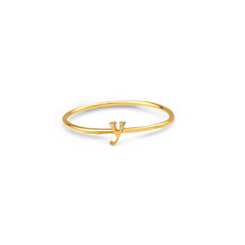 Dainty Stacking Letter Ring