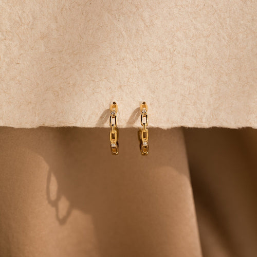 Diamond Link Hoops