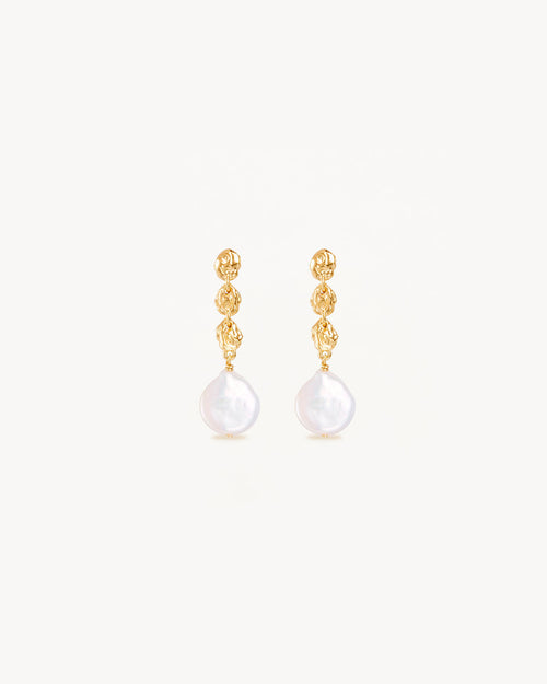 Yellow Gold Vermeil Grow With Grace Pearl Earrings