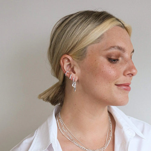 Engraved Sunburst Bar Stud Earrings