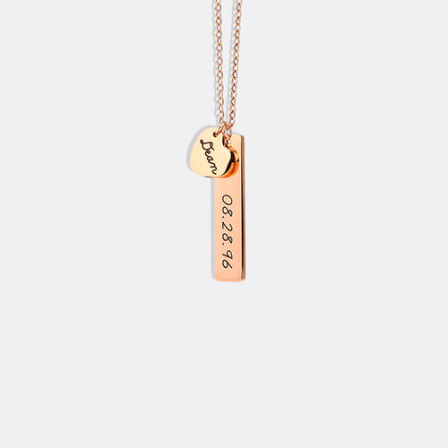 Engraved Heart Pendant Necklace • Best Friend Gift