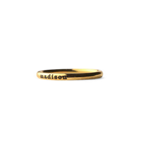 Engraved Stacking Ring | 2mm Band