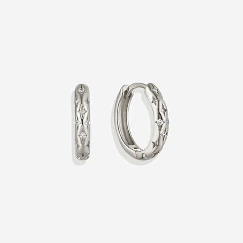 Falling Stars Huggie Hoop Earrings