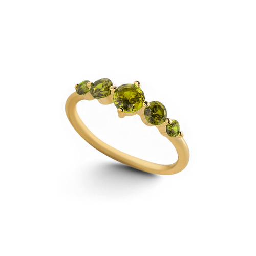 Five Stone Statement Birthstone Ring