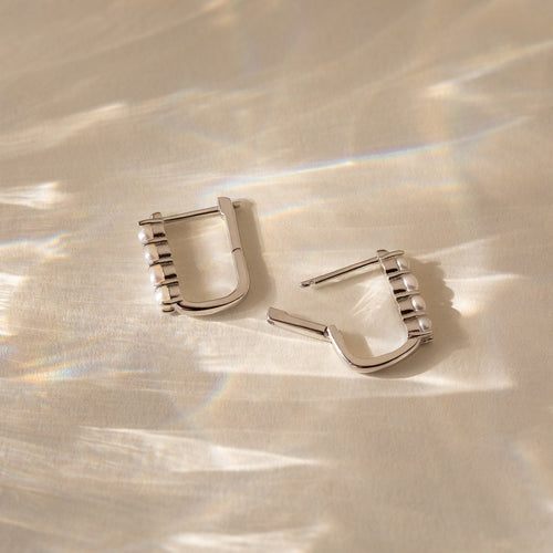 Freshwater Pearl Hoop Earrings