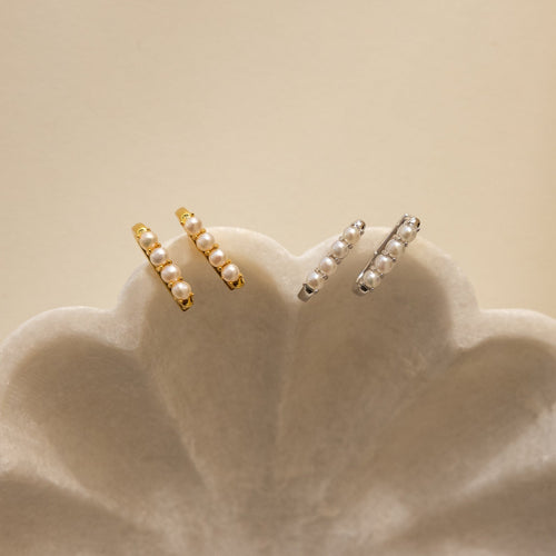 Freshwater Pearl Hoop Earrings