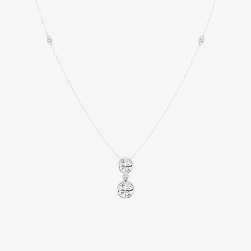 Lab Grown Diamond Sparkling Cluster Necklace - Ethical Elegance Image