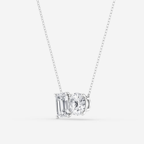 Radiant Lab-Created Diamond Cascading Necklace Image