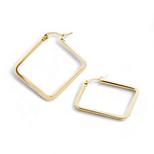 Geometric Girl Boss Hoop Earrings