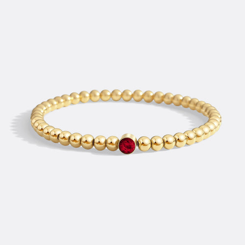 Beaded Bubble Birthstone Bracelet