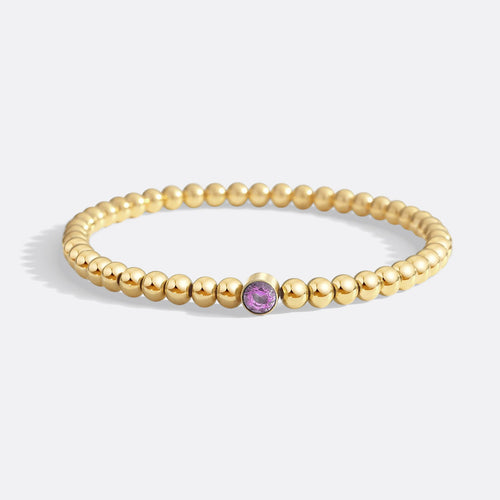 Beaded Bubble Birthstone Bracelet