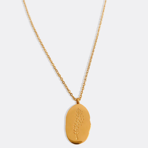 Birth Flower Pendant Necklace
