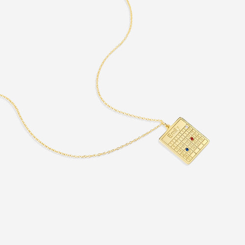 Personalized Family Calendar Necklace