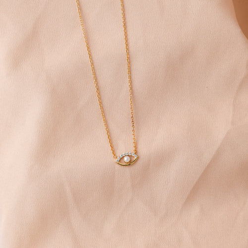 Guardian's Blessing: Evil Eye Diamond Necklace