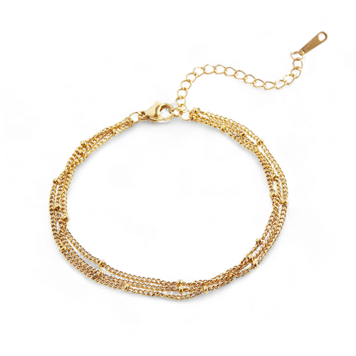 Triple Layer Satellite Chain Bracelet