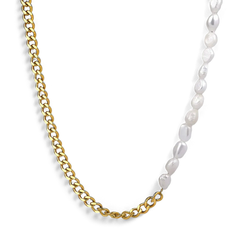 Half Chain Pearl Necklace