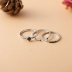 Black Abyss Ring Set