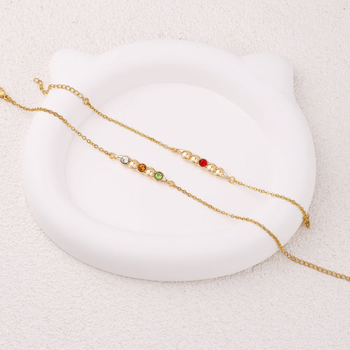 Peas in a Pod Birthstone Bracelet