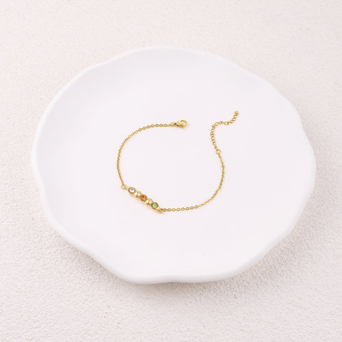 Peas in a Pod Birthstone Bracelet