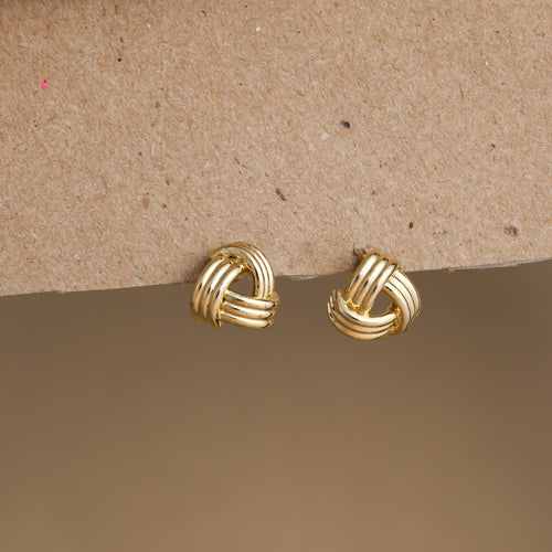 Bold Triple Knot Stud Earrings