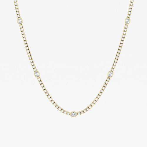 Dazzling Lab Grown Diamond Tennis Necklace - Sparkling Beauty Image