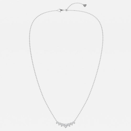 1 carat Round Lab-Created Diamond Seven-Stone Demi-Eternity Necklace