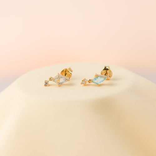 Kite Gemstone Stud Earrings