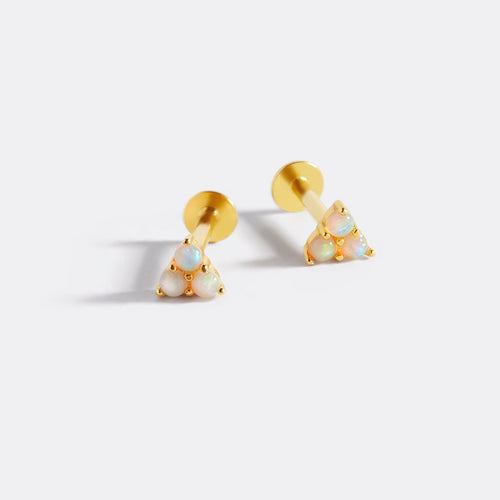 Opal Trio Sleeper Stud Earrings | 18g
