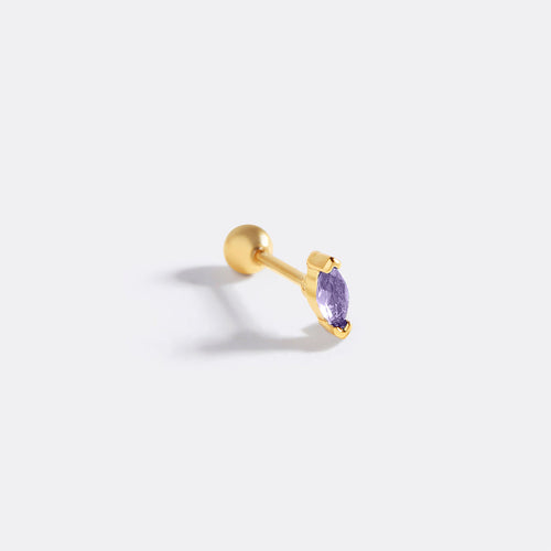Marquis Gemstone Sleeper Stud Earrings