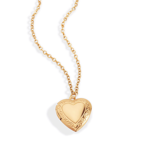 Personalized Heart Locket Necklace