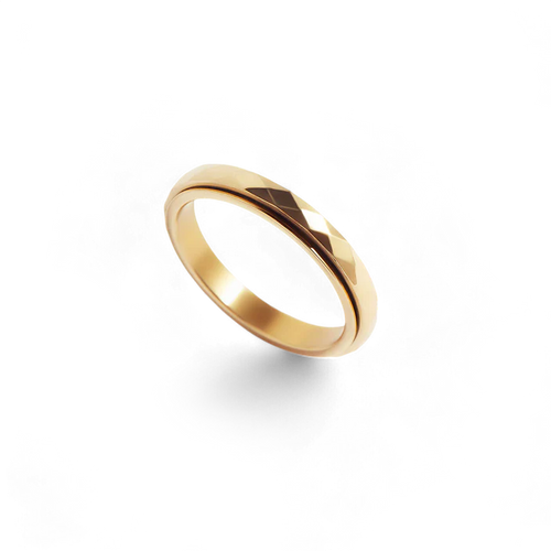 Dainty Hammered Band Spinning Fidget Ring