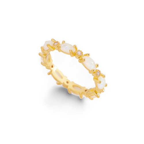 Eternity Fire Opal Ring