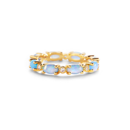 Eternity Fire Opal Ring